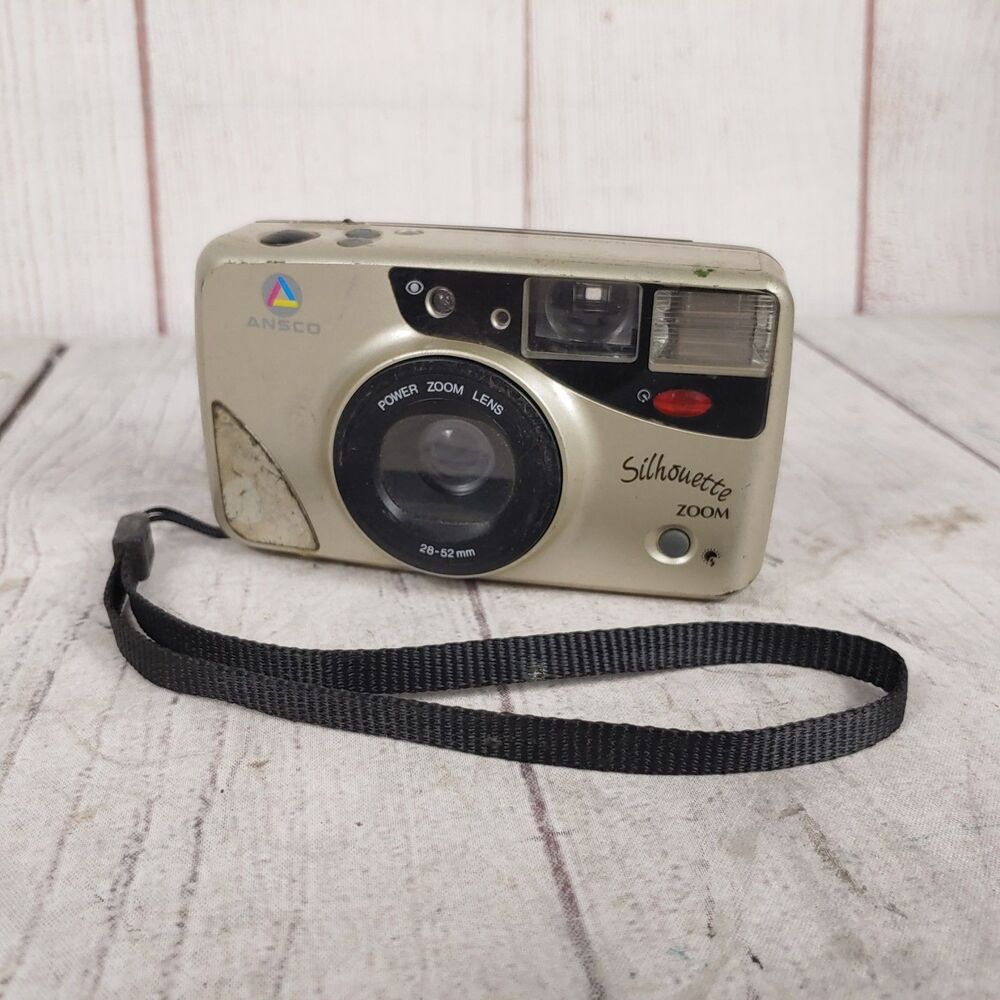 Vintage Ansco Silhouette Power Zoom Lens 28-52mm Film Camera TESTED WORKING